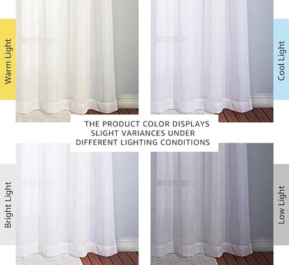 NICETOWN Voile White Sheer Curtains - Image 2