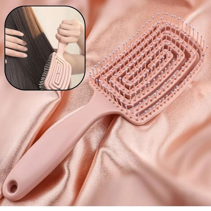 7pcs Hair Essentials Set: Spray Bottle, Detangling Brush, Scalp Massager, Brow & Lash Grooming Tool, Styling Comb, and Fabric Hair Tie - For All Ages and Relaxation at Home
