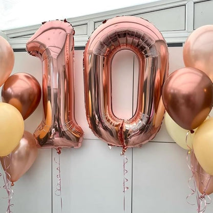 Rose Gold 6 Number Balloons, 40 Inch Big 6 Balloon Numbers Rose Gold 6 Foil - Image 5