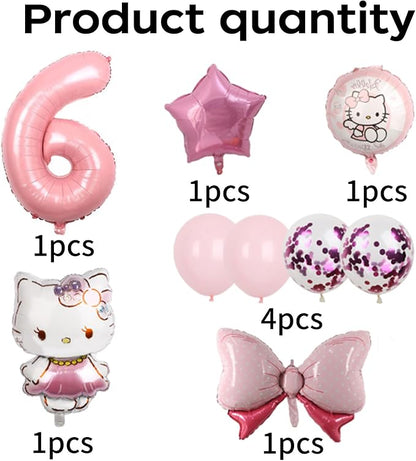Cartoon Party Balloons, Cute Number 6 Balloon - Image 3
