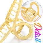 CAKURE Metal Claw Clips Gold Hair Clips Large Hair Claws for Thick Hair Accessories for Women (Pack of 2)