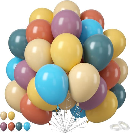 Colorful Balloons Boho Rainbow Latex Balloon Set by Saxuxu