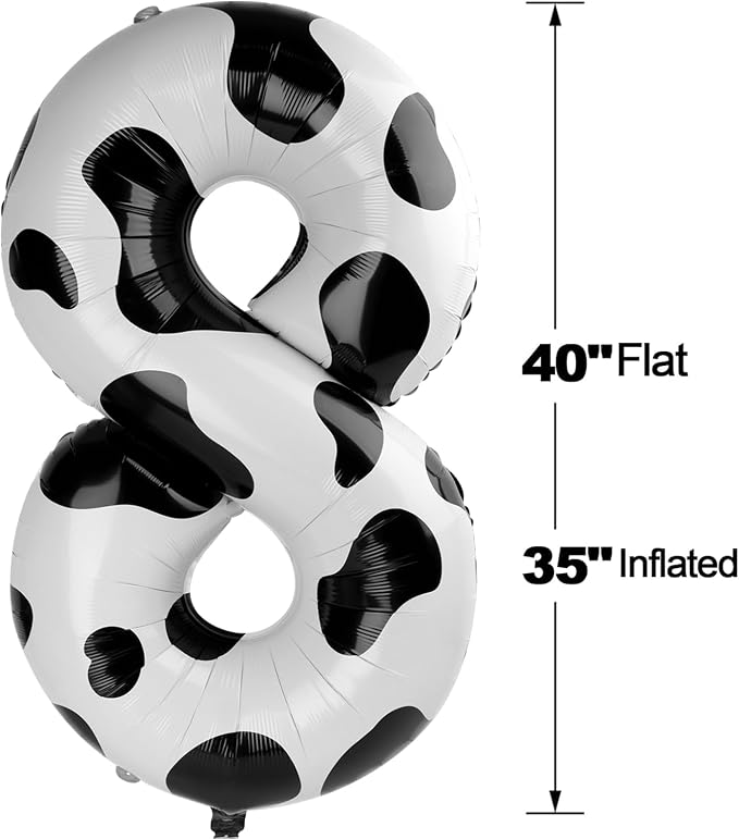 Cow Print 8 Balloon - Image 5