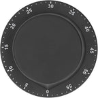 Wind Up Timer Magnetic Suction Outdoor Training 60 Minutes Manual Countdown Timer for Kitchen, Hair Color Processing (Black)