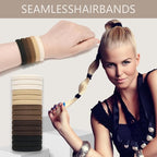 Hair Ties for girls 3 popular styles hair accessories Hair Elastics (15pcs No Damage Hair Ties 50pcs High Elastic Ties 15pcs Ponytail Holders) Pain-free No Crease multiple colors for all hair types