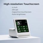 Qingping Air Quality Monitor Gen 2, Air Quality Monitor Indoor Detects PM2.5, CO2, PM10, Noise, Temperature and Humidity, New Upgraded Alarm Clock Function, Air Quality Tester for Bedroom, Smart Home