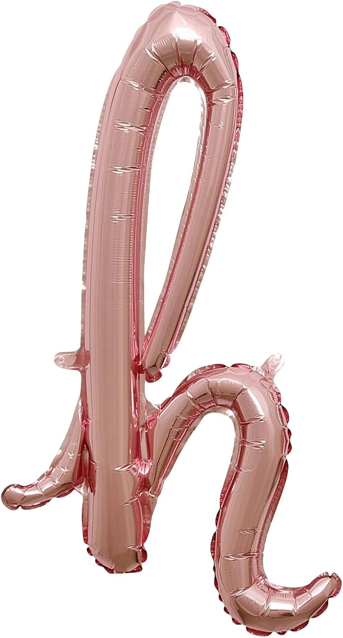 Rose Gold Script Shaped Foil Balloon by AmscanPartySupplies