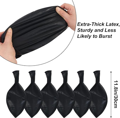 RUBFAC Black Giant Balloons 6Pack 36 Inch Jumbo Large Latex Balloons - Image 3