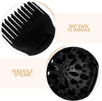 Universal Hair Dryer Nozzle Set 3 Pieces Including Concentrator Nozzle Diffuser Attachment and Styling Comb for Home and Travel Hair Styling 5.12X5.12X3.54 Inches