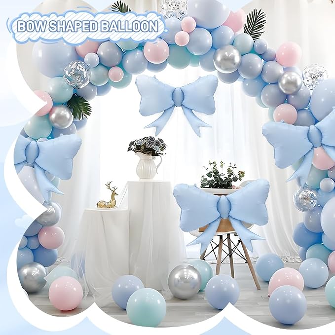 4pcs Jumbo Oversized Ribbon Balloons Coquette Bow Balloons Bow Party Coquette - Image 2
