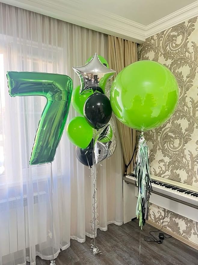 Number Balloons 40 Inch Dark Green 7 Balloon - Image 4