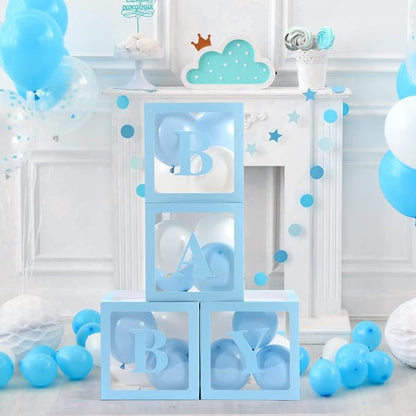 Voircoloria Baby Boxes with Letters, 4 Transparent Balloon Boxes | - Image 6
