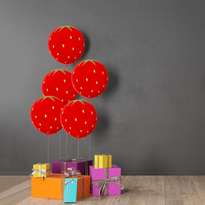 Strawberry Balloons Fruit Balloons Red Balloon Fruit Themed Balloon Party - Image 6