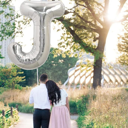 TONIFUL 40 Inch Large Silver Letter J Foil Balloons Alphabet Balloons | Giant - Image 4