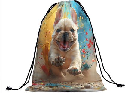 French Bulldogs Drawstring Grip Gym Bag - Image 2
