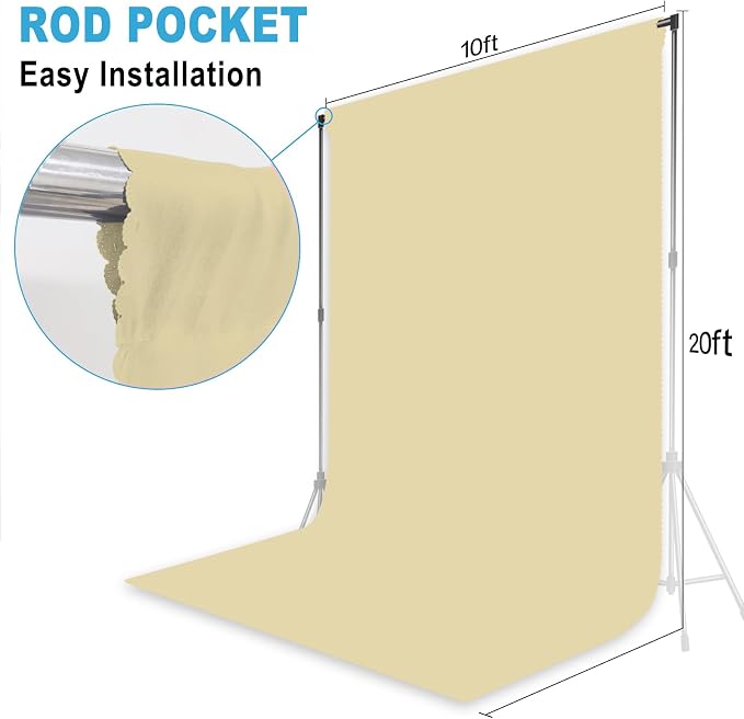Tan Backdrop for Photoshoot Professional Photo Backdrop Background Curtain for - Image 6