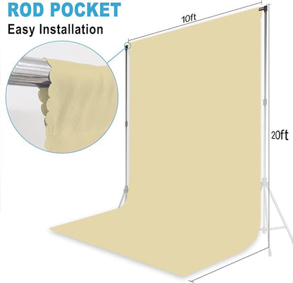 Tan Backdrop for Photoshoot Professional Photo Backdrop Background Curtain for - Image 6
