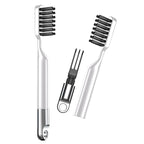 Boar Bristles Hair Brush for Women and Men, Detangling Hair Brush for Smoothing Massage Add Shine, Nylon&Boar Bristles Detangler brush for Hair Healthy (CleanerTool-White)