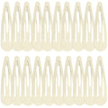 WILLBOND 30 Pieces 3.1 Inch Large Metal Snap Hair Clips Nonslip Barrettes Women Hair Accessories (White)