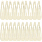 WILLBOND 30 Pieces 3.1 Inch Large Metal Snap Hair Clips Nonslip Barrettes Women Hair Accessories (White)