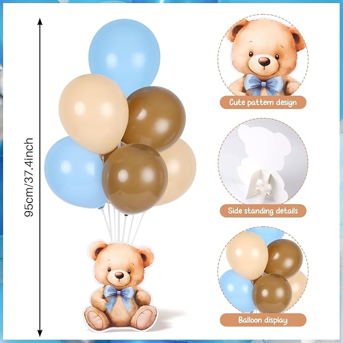 12 Sets Bear Baby Shower Balloon Stand Kit - Image 4