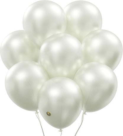 AFTERLOON® Biodegradable Natural Rubber Latex Balloons 50 pcs Pearlized White by AFTERLOON%C2%AE