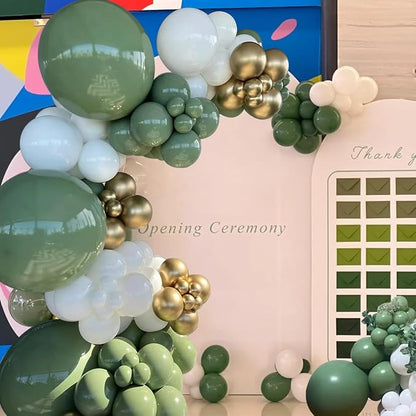 MEBAY Green White Gold Balloon Arch Kit - Image 3
