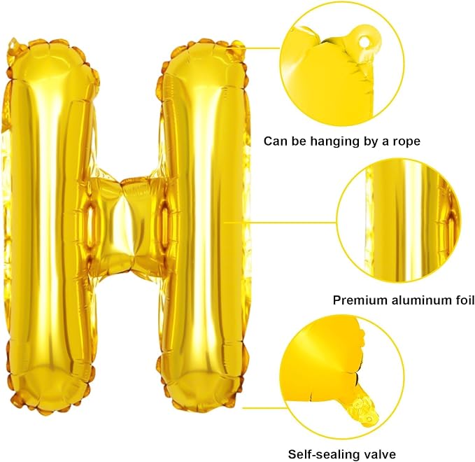Gold HOME Balloons 40 Inch, Large HOME Letter Banner - Image 2