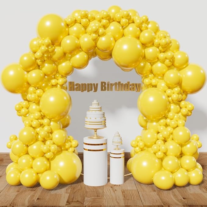 Yellow Balloon Arch Kit 111Pcs 18 12 5 Inch Latex Party Balloons Garland by Kawkalsh