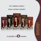 Creme Hair Color Permanent Hair Dye Color - With Improved Creme Formula for 100% Gray Coverage Ammonia Free Hair Color Dye for Rich Bright Long lasting (Burgundy, 3.04 Fl Oz)
