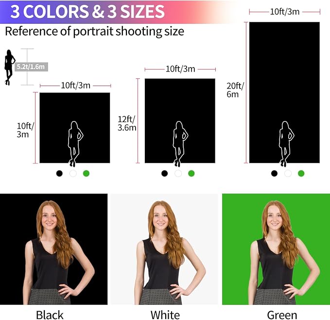 Black Backdrop 10x10ft, Photo Backdrop Curtain - Image 9