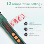 Mini Thermal Round Brush, 1/2 Inch Barrel Volume Heat Styling Brush for Men and Women Short Thin Curly Straight Hair, Heated Curling Iron,12 Temperature Setting (1.1 Inch with Bristles)