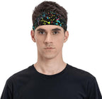 Sports Sweatband for Men and Women, Sweat-Absorbing Headbands for Moisture Wicking, Suitable for Fitness Running Cycling Hiking Yoga Football Exercise