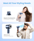 Hair Dryer, Ionic Blow Dryer, Professional High-Speed Hairdryer with 150,000 RPM Motor for Fast Drying, 5 Temps/3 Speeds Lightweight Hairdryer with Magnetic Nozzle for Home Travel Women Man