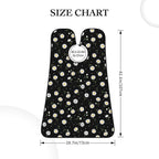 Non-Stick Beard Bib for Shaving, Daisy Flower Floral Polka Dot Shave Bib, Waterproof Hair Catcher with Suction Cups, Grooming Apron Men Husband