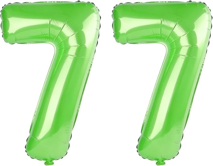 40 Inch Number 77 Balloons for 77th Birthday Party Decorations, 0-100 Fruit by FOBELEC