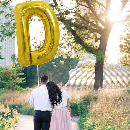 TONIFUL 40 Inch Large Gold Letter D Foil Balloons Alphabet Balloons | Giant - Image 4