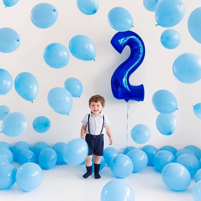 Lovoir 40 Inch Navy Blue Number 7 Balloon Large Size Jumbo Digit Mylar Foil - Image 4
