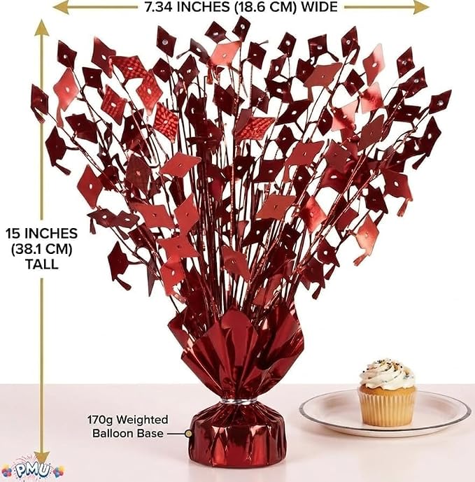 PMU Red Graduation Balloon Weights, Graduation Centerpieces - Image 2