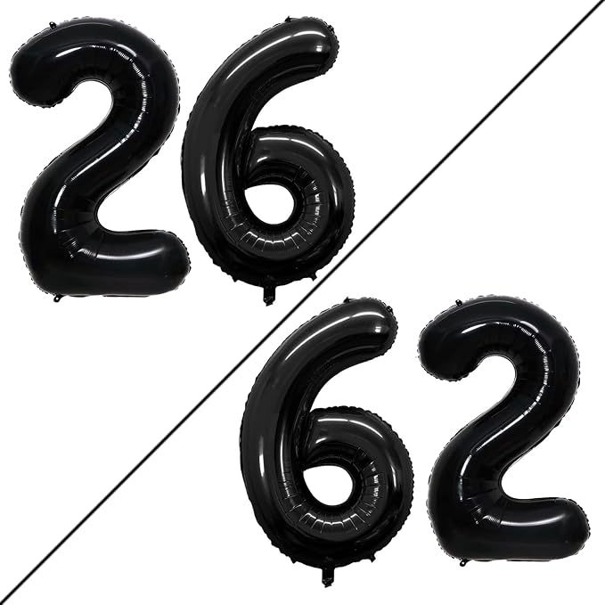 Number 26 Balloons for 26th Birthday Party Decorations, 42 Inch Jumbo Foil by GOER