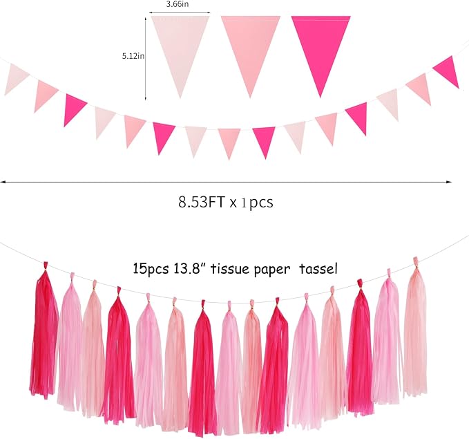 Galentines Valentines-Day Hot-Pink Party-Decorations - Image 3