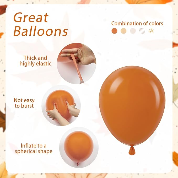 60pcs Fall Balloons 12inch, Thanksgiving Balloons - Image 3