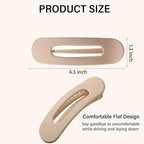 6 PCS Flat Claw Clips, Large Lay Flat Hair Clips for Women Girls, Strong Hold Non-slip Hair Claws for Thick Thin Hair (Matte 5)