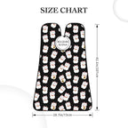 Stretchable Beard Cape, Non-Stick Hair Catcher for Trimming, Waterproof Grooming Apron, Cute Kitten Cats Lucky Cat Black