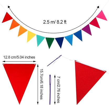 Outus 6 Pack 72 Flags/8.2 ft Rainbow Pennant Banner - Image 2