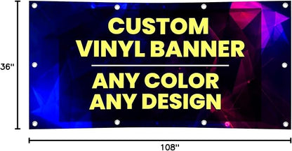 Personalized Custom Vinyl Banner Printing Indoor or Outdoor use Printed - Image 7