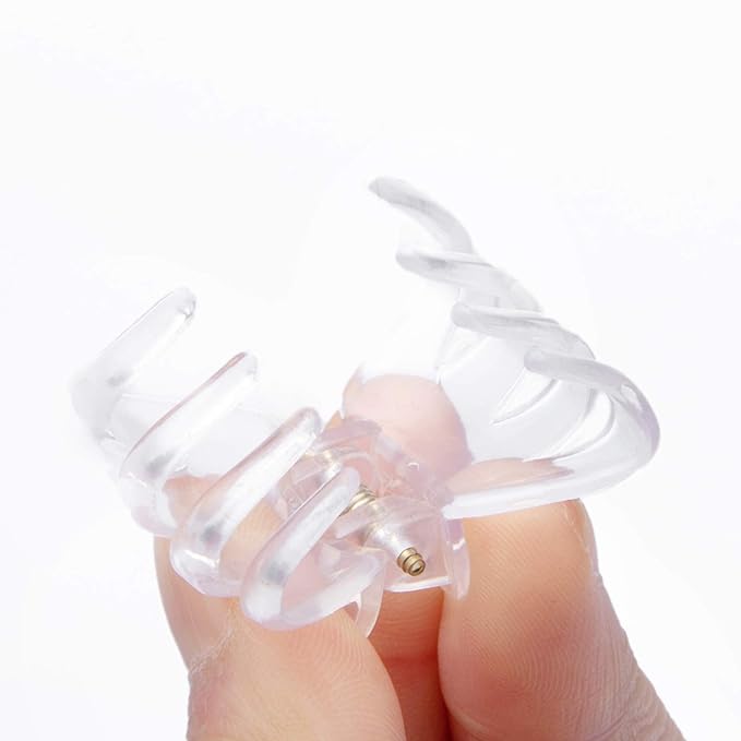 Cobahom Small Hair Claw Clips - 24 Pcs Hair Clips: Mini 1.2 Inch Plastic No-Slip Clips for Thin Hair Styling and Accessories for Women and Girls in Black, Brown, and White