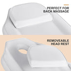 Artist hand Professional Hydraulic Tattoo Bed Swivel aesthetician Chair Adjustable Beauty Esthetician Spa Table for Eyelash Facial Bed Extensions Salon Equipment (White)