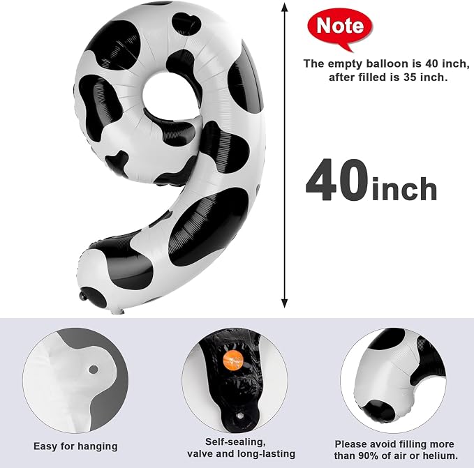 Number 9 Balloons 40 Inch for 9 19 Birthday Party Decorations, - Image 5