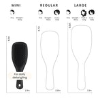 Tangle Teezer Ultimate Detangler Hairbrush, Eliminates Knots & Reduces Breakage, Mini Hair Brush for Travel, Small Hands & All Hair Types, Black